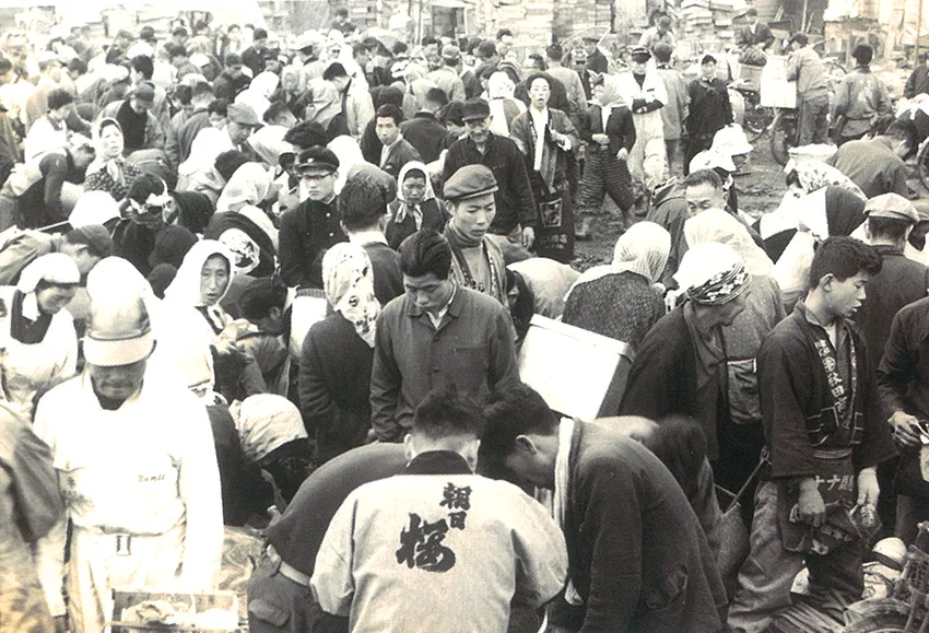 1952年頃の釧路市場